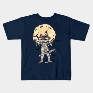 Cat Mummy in Halloween Kids T-Shirt